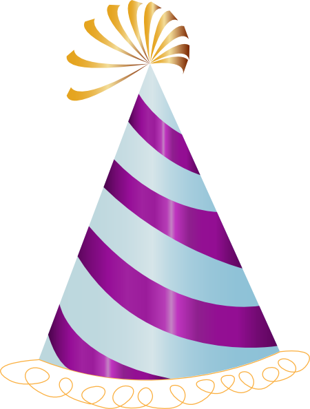 Purple Party Hat Clip Art - vector clip art online ...