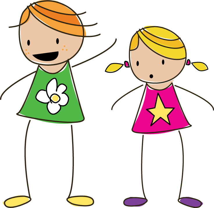 Two Girls Clipart