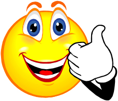 Thumbs up smiley clipart