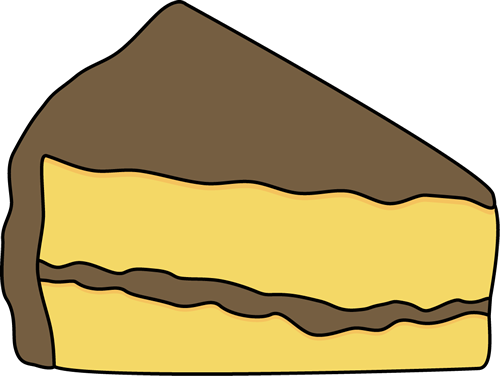 Chocolate cake slice clipart