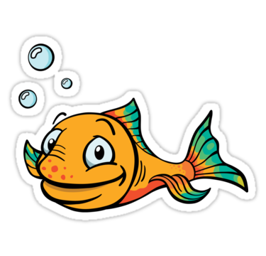 Cartoon fish" Stickers by Colin Cramm | Redbubble