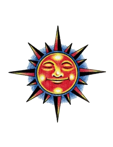 Sun Face Tattoo For Back | Fresh 2017 Tattoos Ideas