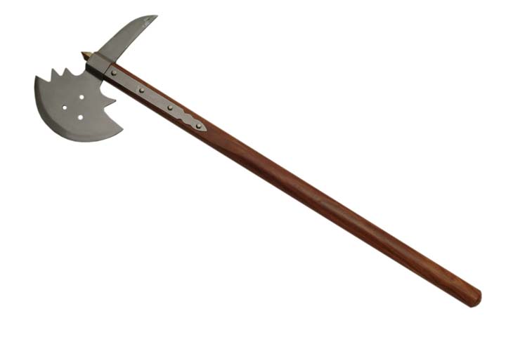 41.5" Long Carbon Steel Medieval Two-Handed Battle Axe