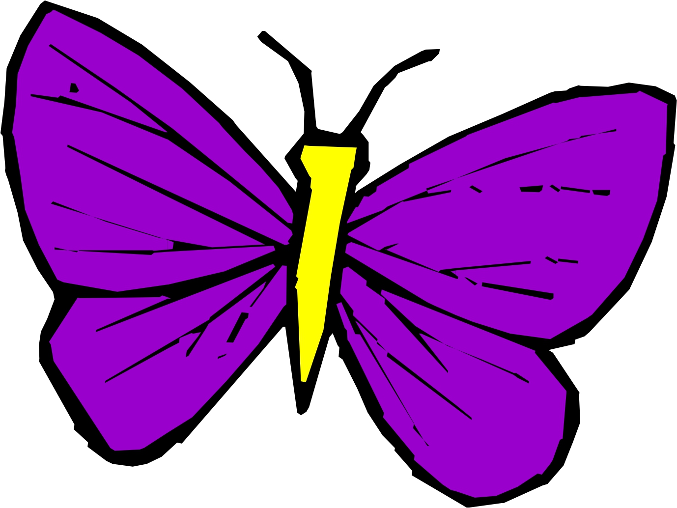 simple cartoon butterfly