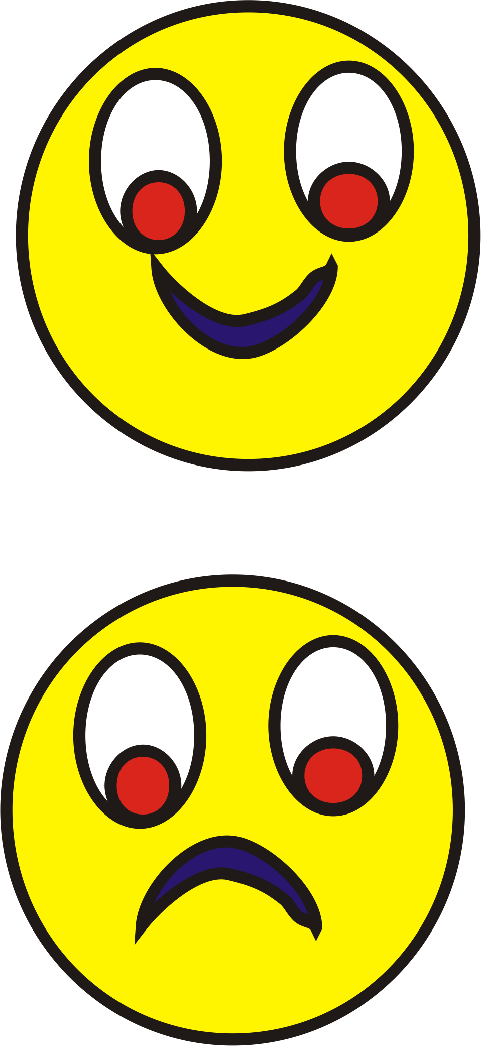 Clipart - happy sad