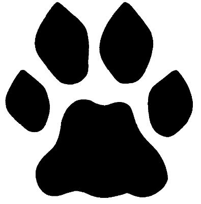 Paw Print Football Field Stencil