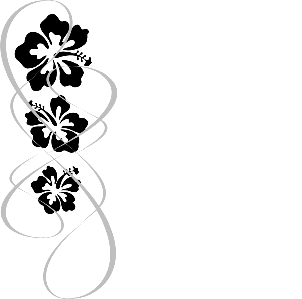 Hibiscus Swirl clip art - vector clip art online, royalty free ...
