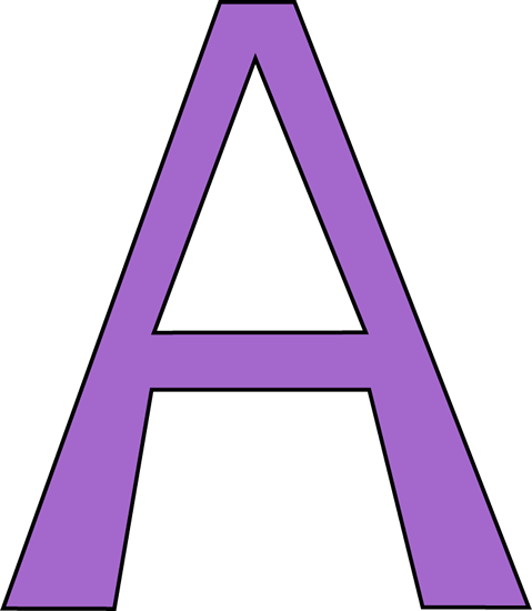 Purple Letter A Clip Art - Purple Letter A Image