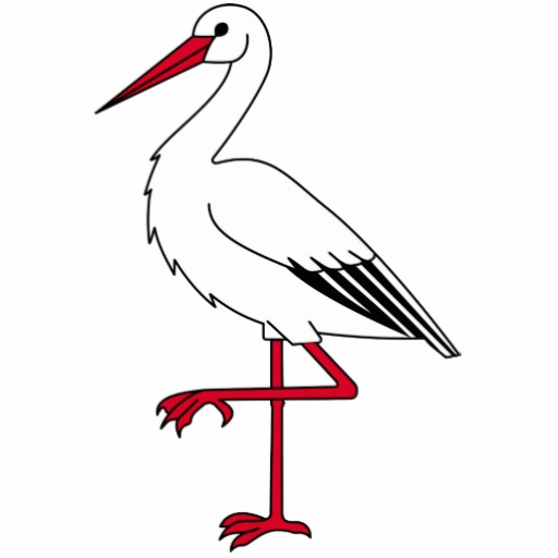 Stork cartoon photo cut outs | Zazzle.