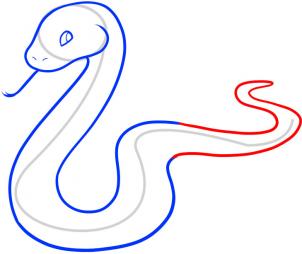 Animals - How to Draw a Snake for Kids