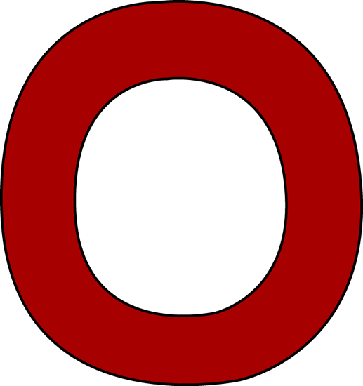 Red Letter O Clip Art - Red Letter O Image