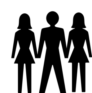 Man And Woman (heterosexual) Icon (alternate) clip art - vector ...