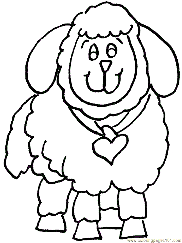 Easter Lamb Baby Coloring Pages