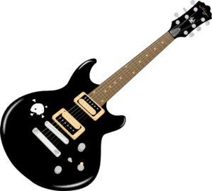 Black Guitar clip art - vector clip art online, royalty free ...