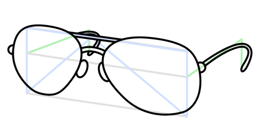 How to Draw Cartoon Sunglasses