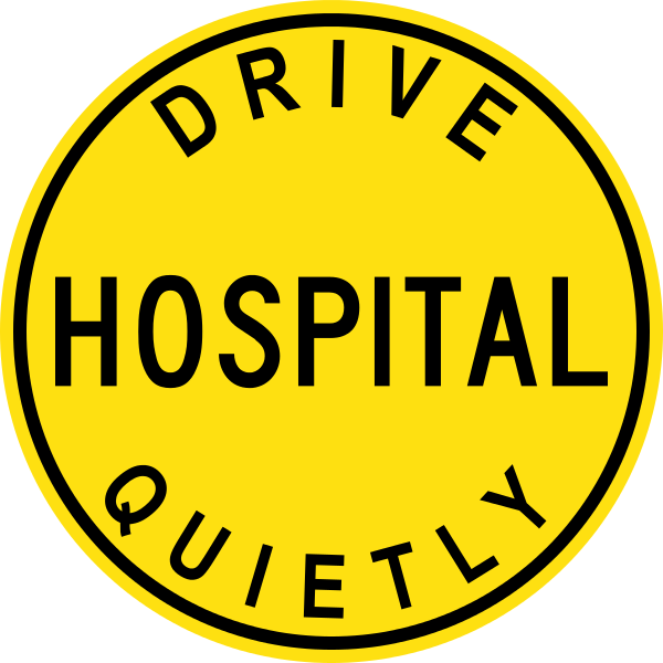 Early Australian road sign - Hospital.svg