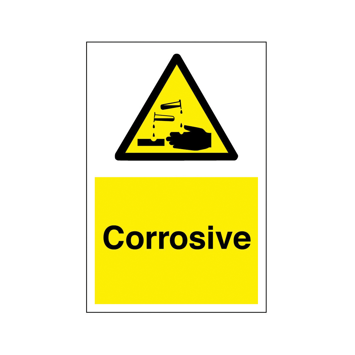 Corrosive Safety Sign - Hazard & Warning Sign from BiGDUG UK ...