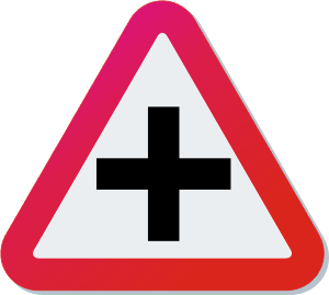 Learning to drive: Crossroads warning signs