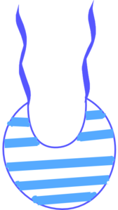 Blue White Striped Bib clip art - vector clip art online, royalty ...