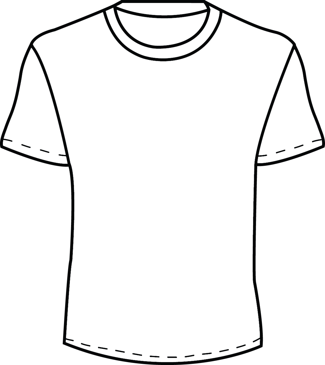 Blank T-shirt colouring pages (page 2)