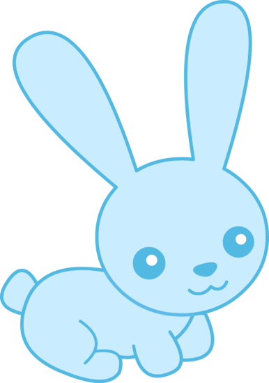 Cute Baby Blue Bunny - Free Clip Art - Cliparts.