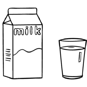 glass of milk Colouring Pages