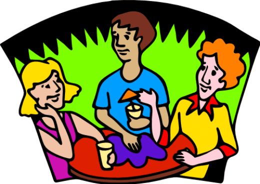 Family Playing Games Together Clip Art