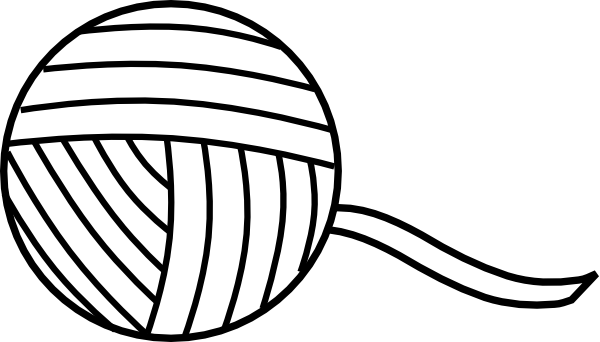 Ball Of Yarn Outline Clip Art - vector clip art ...