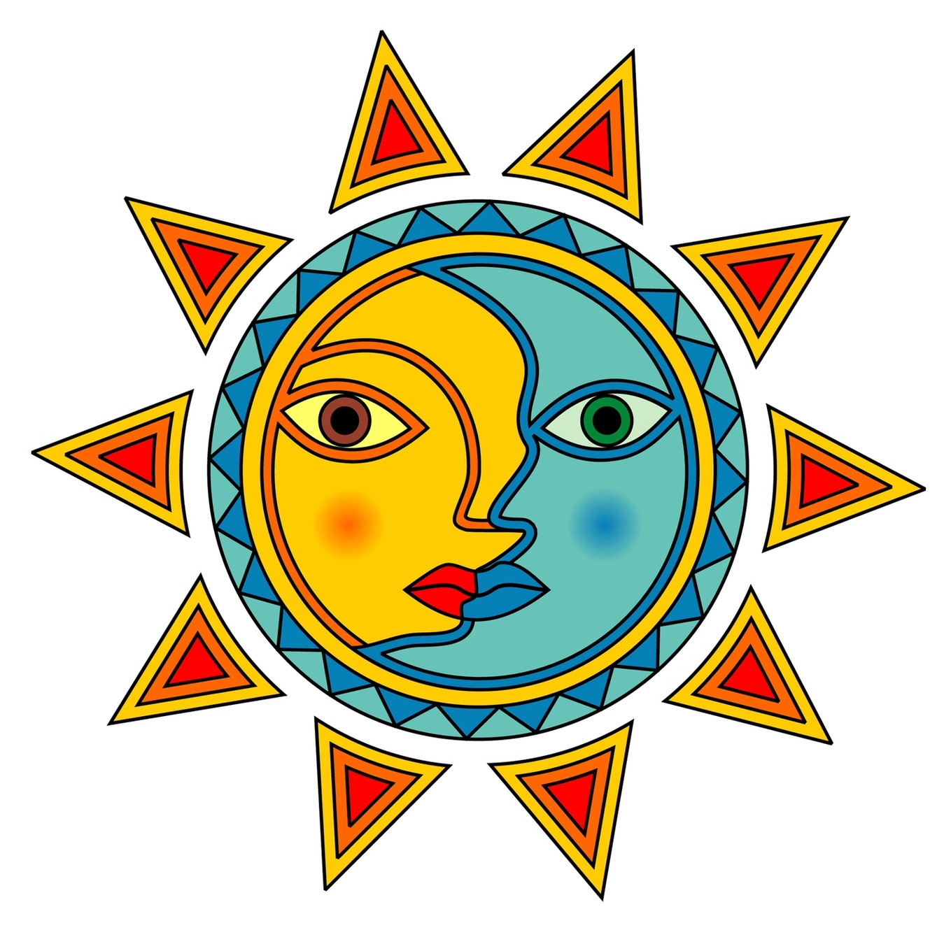 Sun And Moon Clipart - Tumundografico