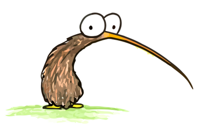 kiwi bird flying