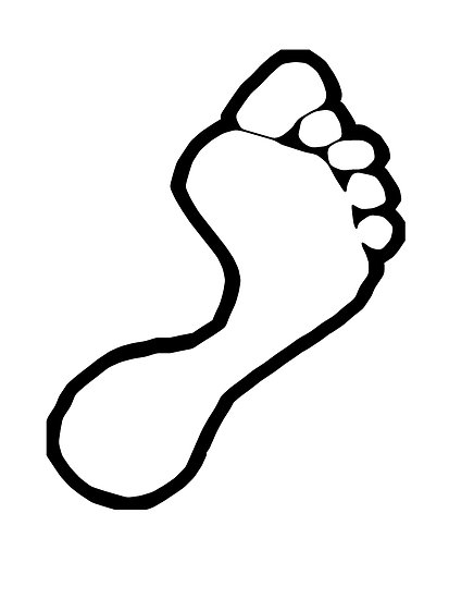 Foot Print Outline Clipart Best