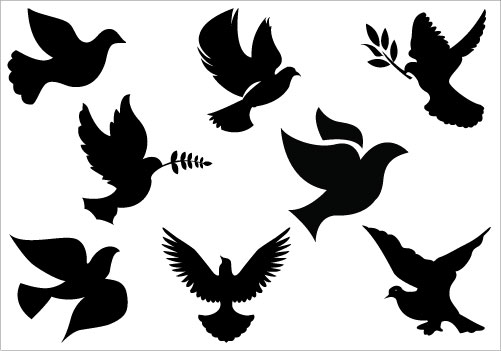 Dove Clip Art Silhouette - Free Clipart Images