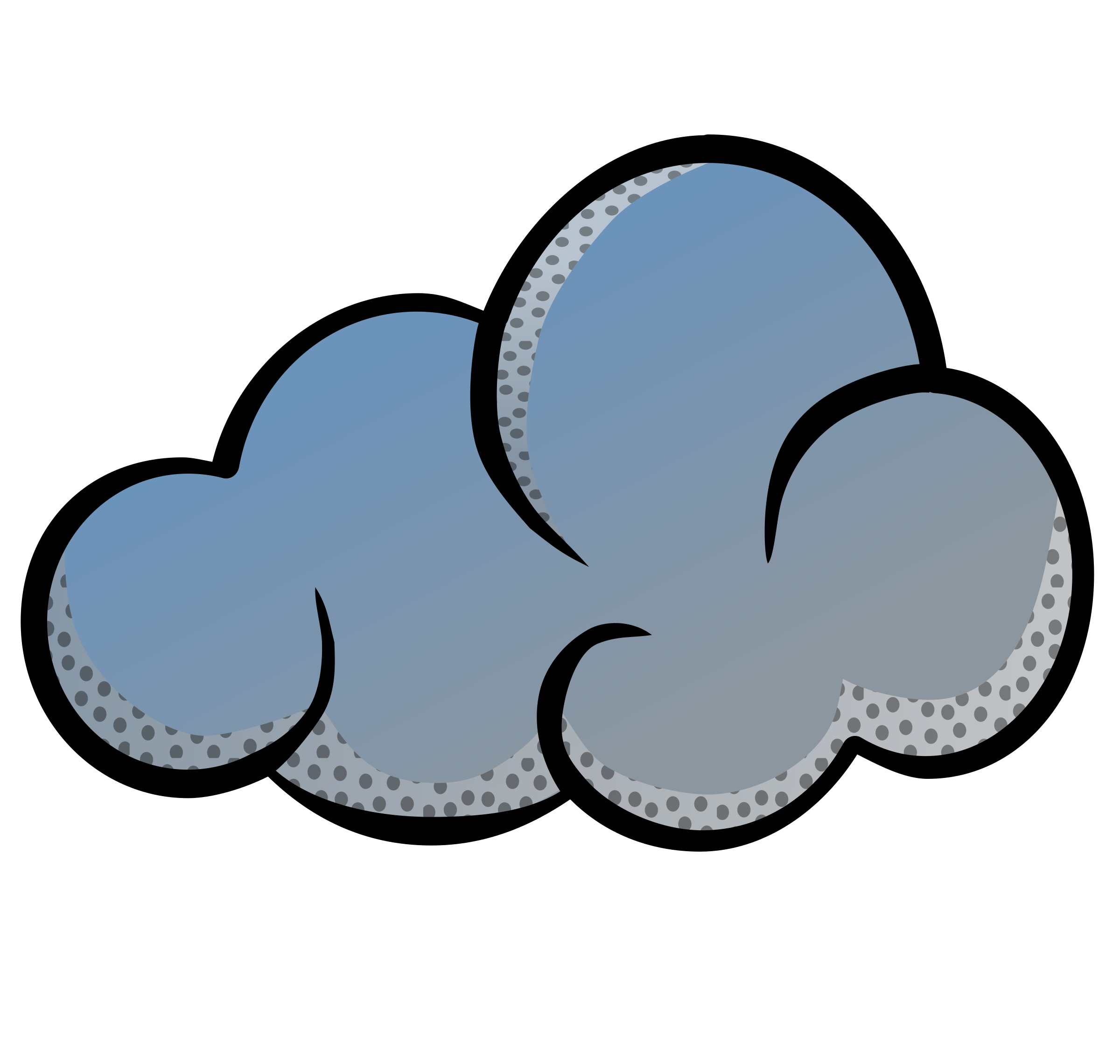 Clipart - cloud - coloured