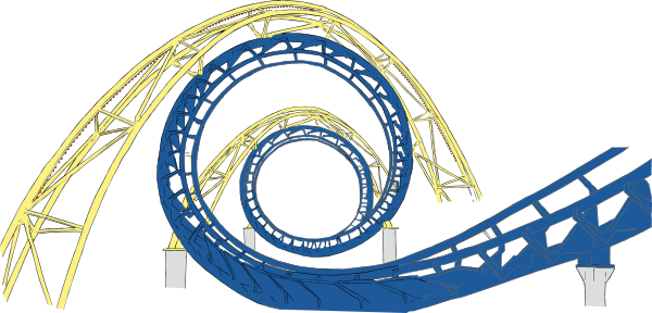 Roller Coaster Tracks clip art Free Vector