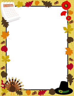 November Border Free Clipart