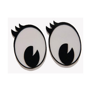 Cartoon Eyes Earrings 1.2-Inch | Kidrobot - Polyvore