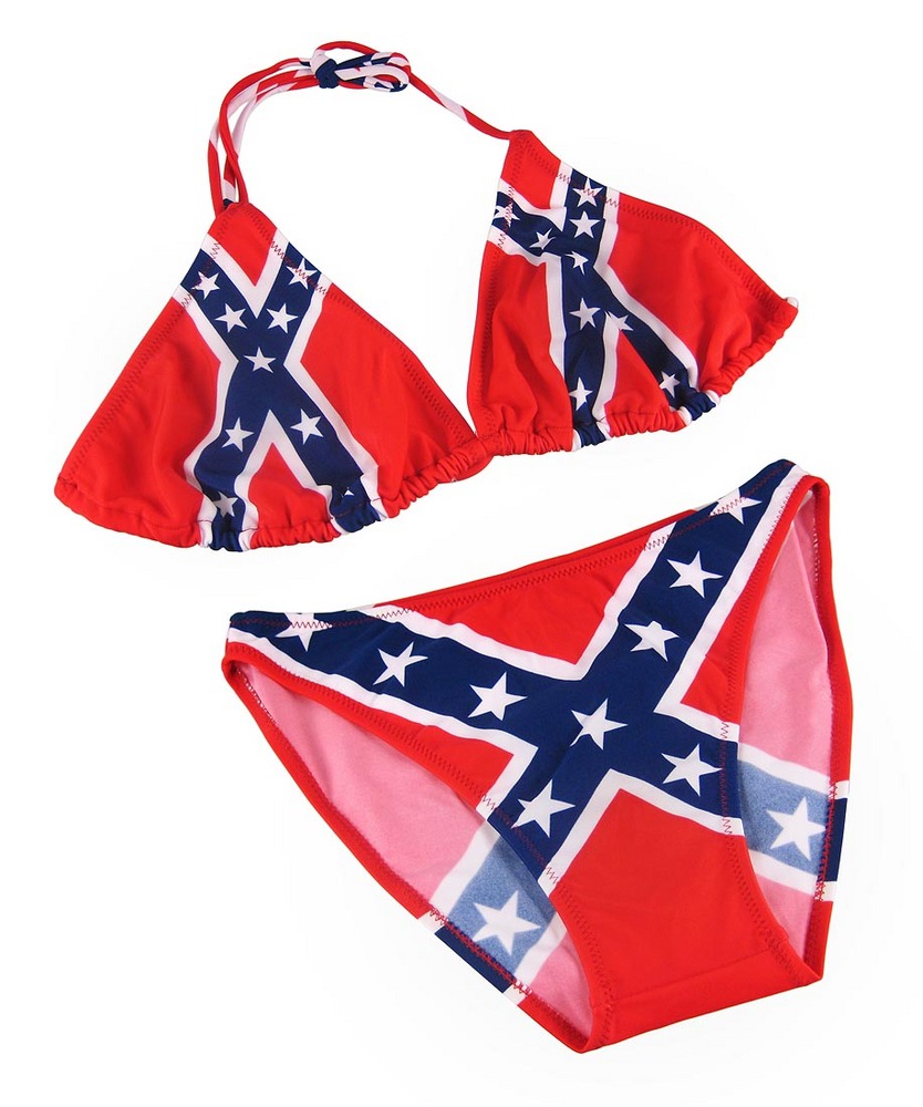 Confederate Flag Bikini Rebel Bathing Suit Swimsuit Size 5 6