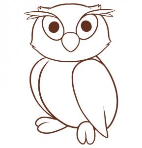 Animals - How to Draw an Owl For Kids