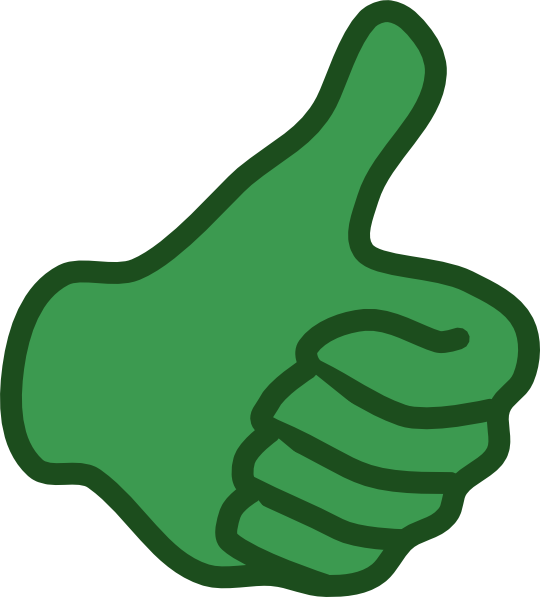 Green Thumbs Up Clip Art - vector clip art online ...