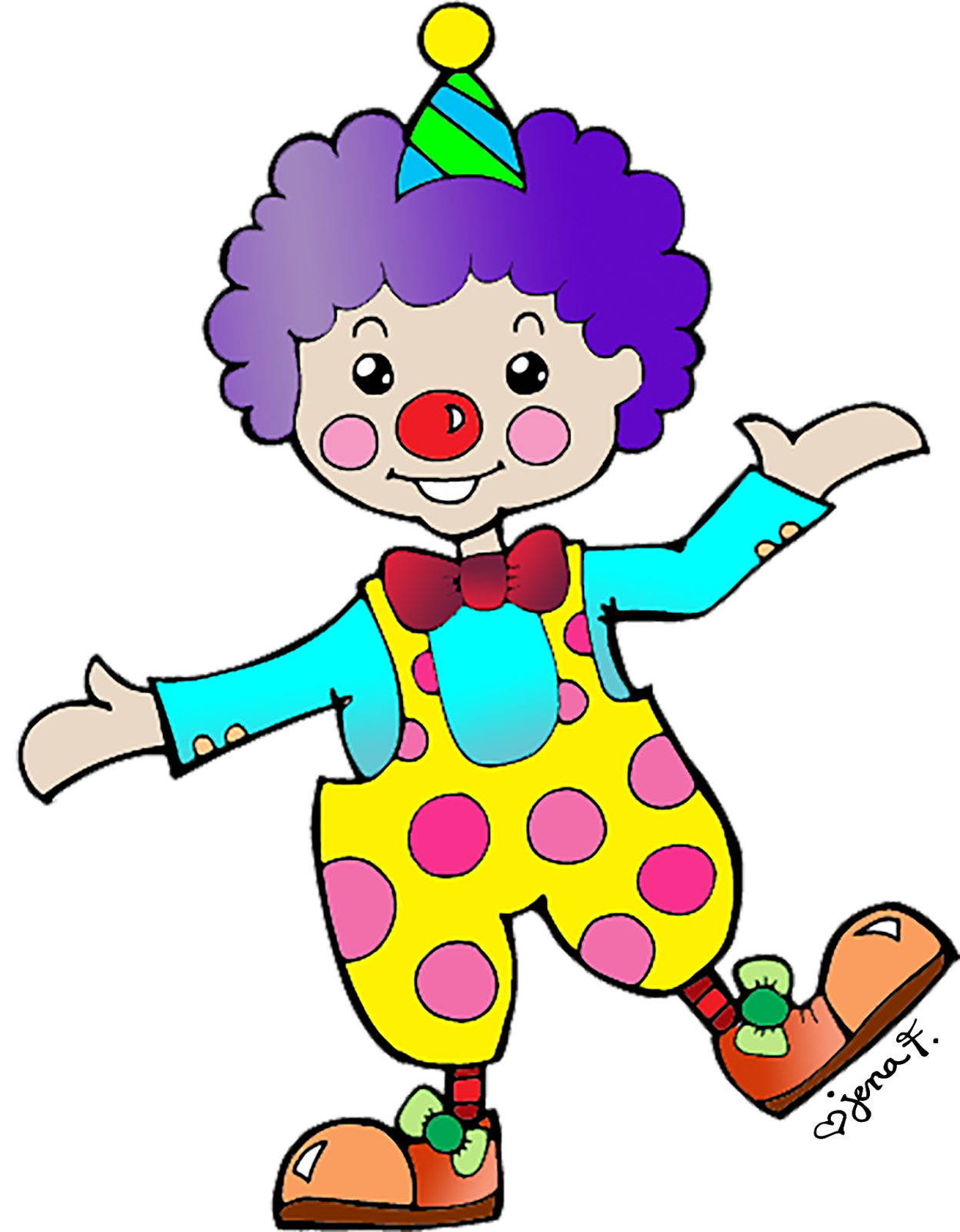 Cute clown clipart