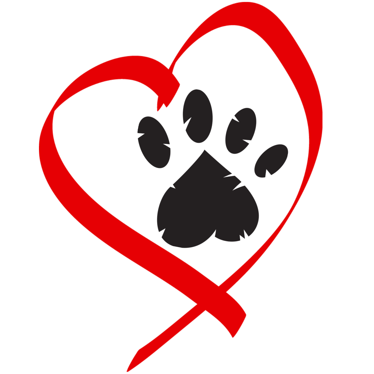 Dog hearts clipart