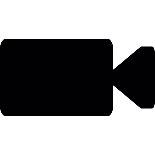 Video camera black shape, IOS 7 interface symbol Icons | Free Download