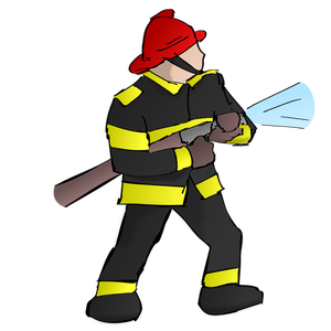 326 firefighter clipart fire hose | Public domain vectors