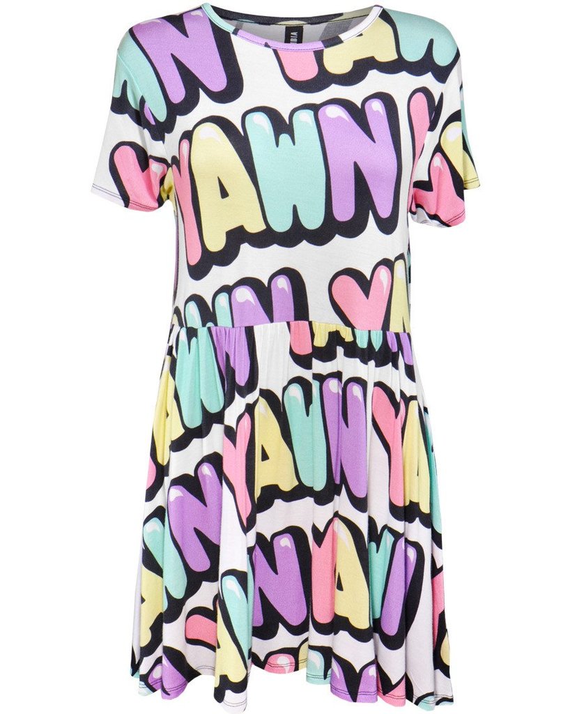 Buy Disturbia Yawn Cartoon Skater Dress Online – Spoiled Brat