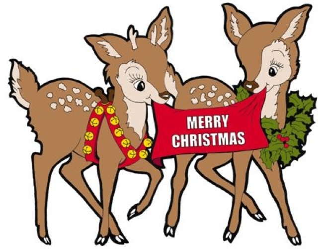 christmas reindeers christmas santa and reindeer clipart clipart ...