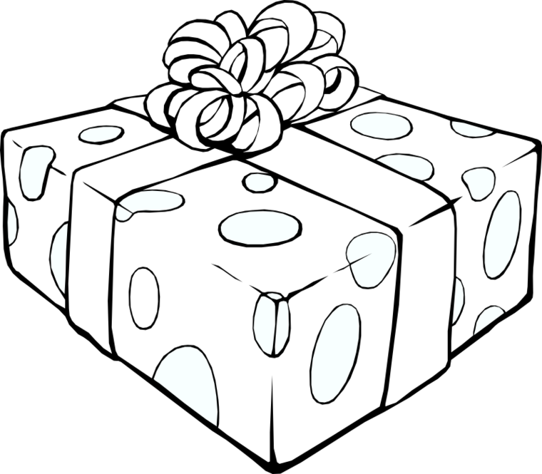 Gift Outline Clipart - Free to use Clip Art Resource