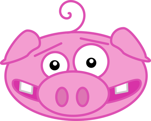 Unhappy pig's face | Public domain vectors