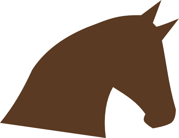 Brown horse head clipart