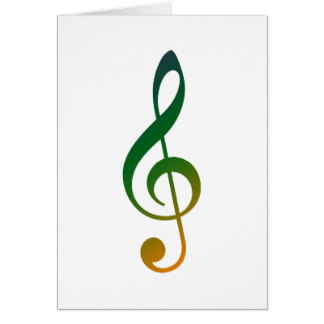 Treble Clef Music Note Cards | Zazzle