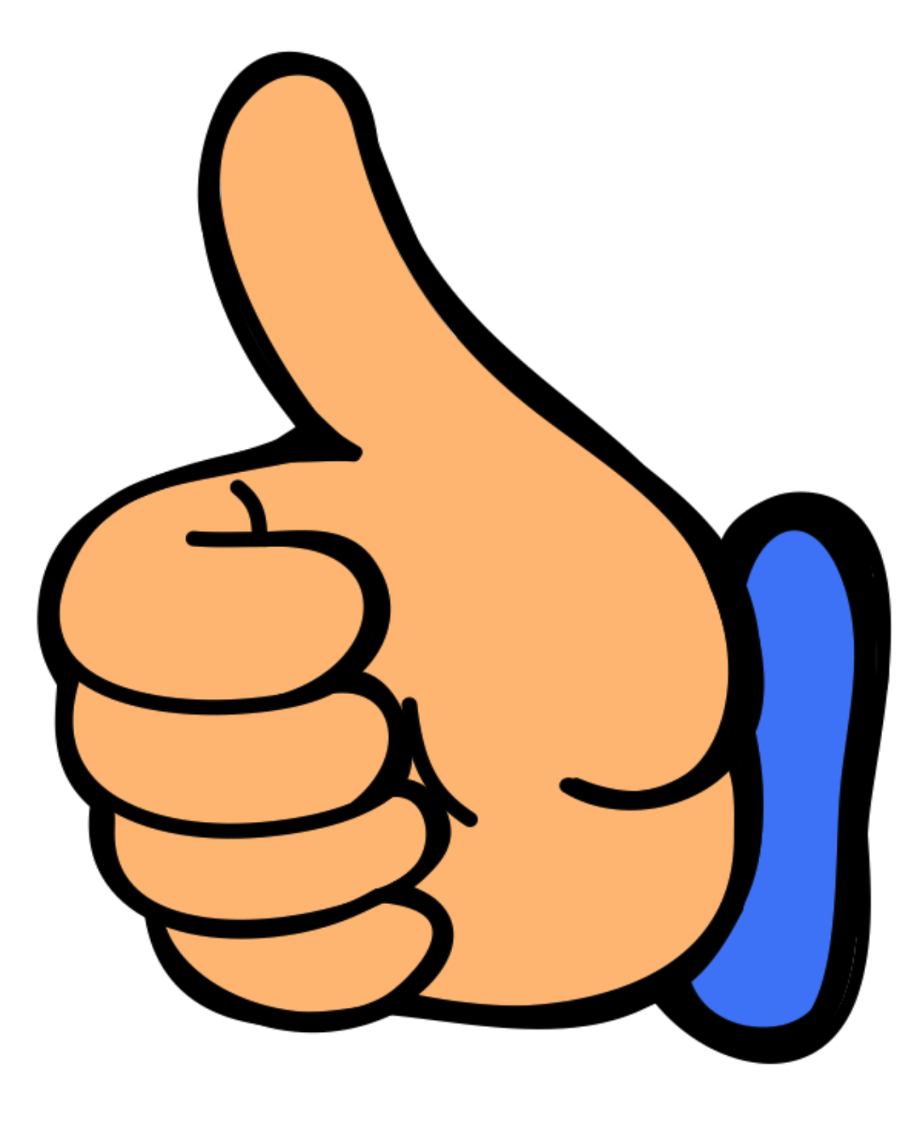 2 thumbs up clipart